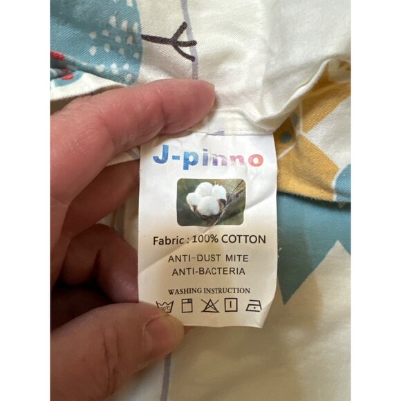 J-pinno 100% Cotton Birds Print Anti-Dust Mite Anti-Bacteria Twin Flat One Pillo - Picture 2 of 3